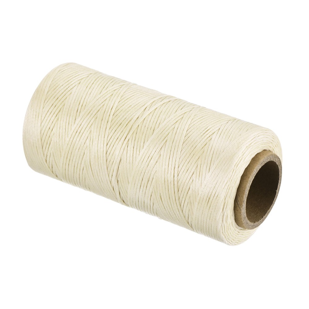 197 Yard 1mm 210D Flat Waxed Thread Polyester, Cream White