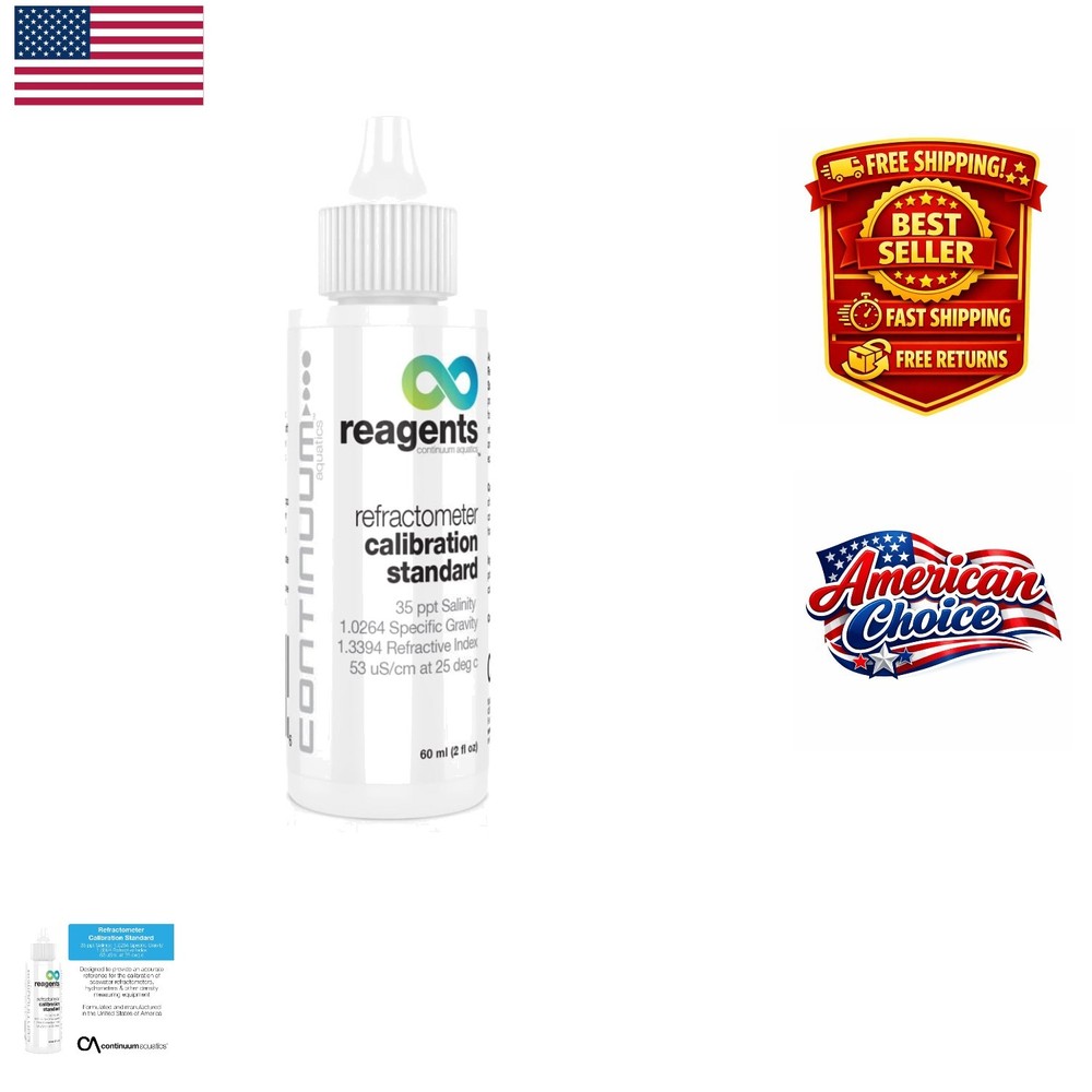 Continuum Refractometer Calibration Standard 60ml - Precision for Aquarists