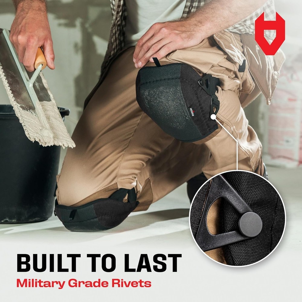 Durable Work Knee Pads with Easy Buckle Clips