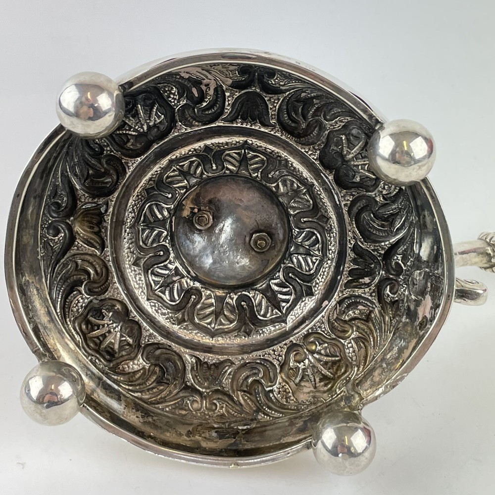 Antique Probably Spanish Solid “915” Silver Figural Chamberstick Figurehead 18cm