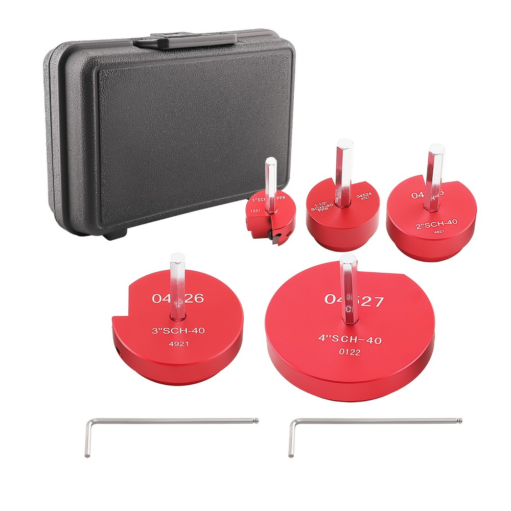 5pcs PVC Pipe Reamer Kit PVC Fitting Plastic ABS Socket Saver for 1/2" Drills