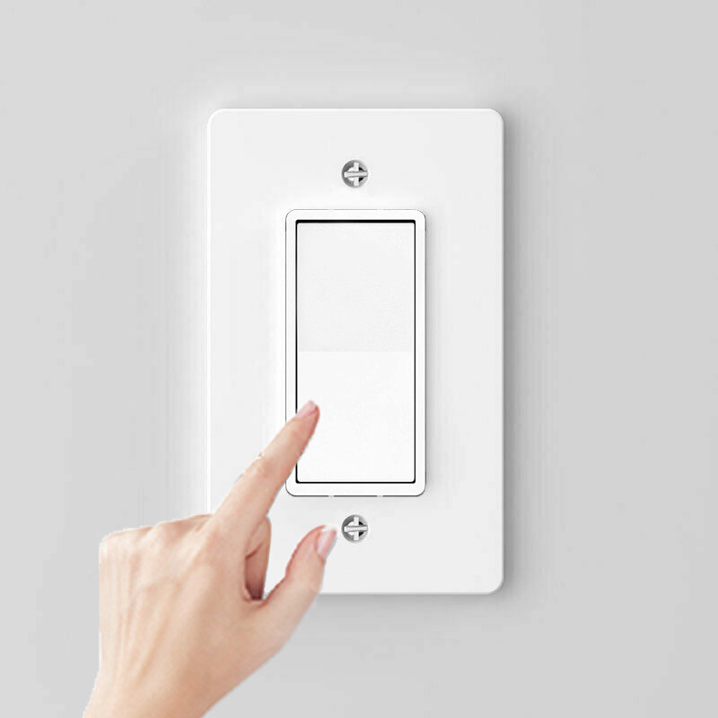 8 PK Paddle Rocker Switch Single Pole ON/OFF Wall Light Switch Replacement White