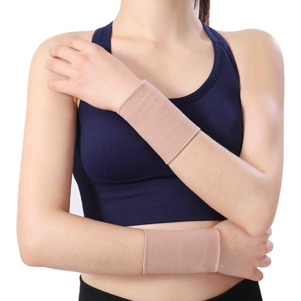 Wrist Compression Sleeve (4PCS), Soft Support Brace Bands for L