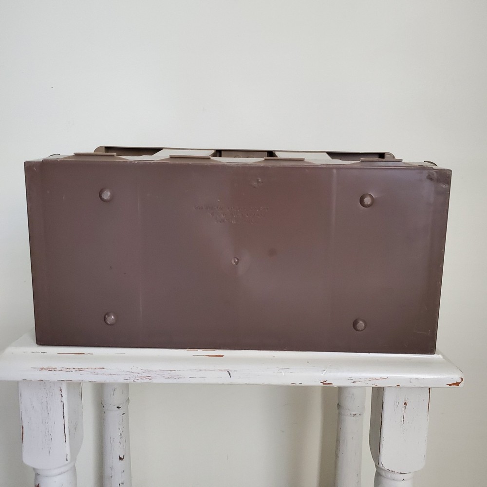Vintage Akro Mills Gray Plastic Drill Boy Toolbox Caddy