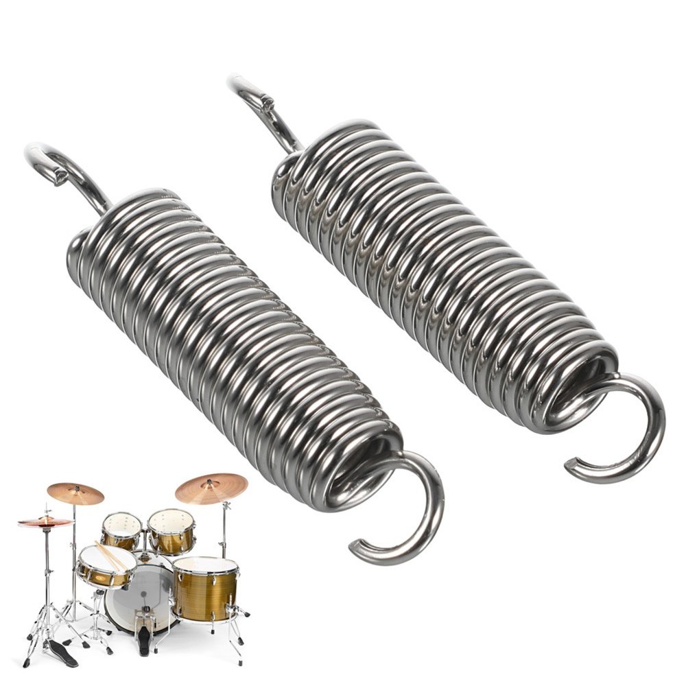 2 Pcs Pedal Spring Percussion Hardware Bass Drum Replacement Springs Part