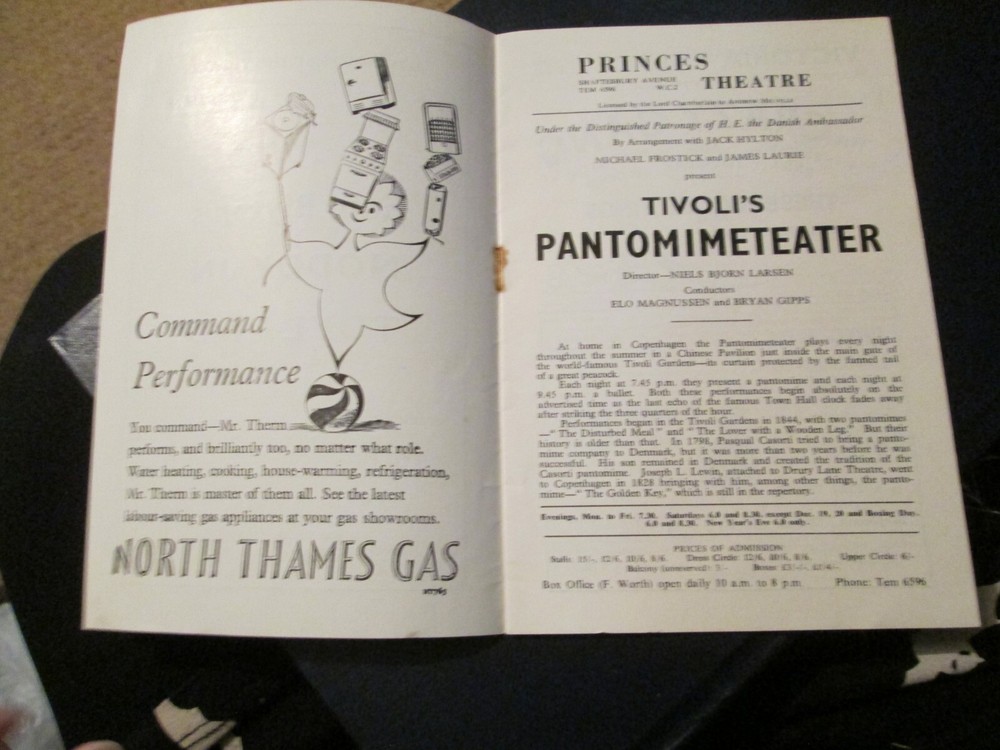 Princes Theatre TIVOLI'S PANTOMIMETEATER 1957 Programme