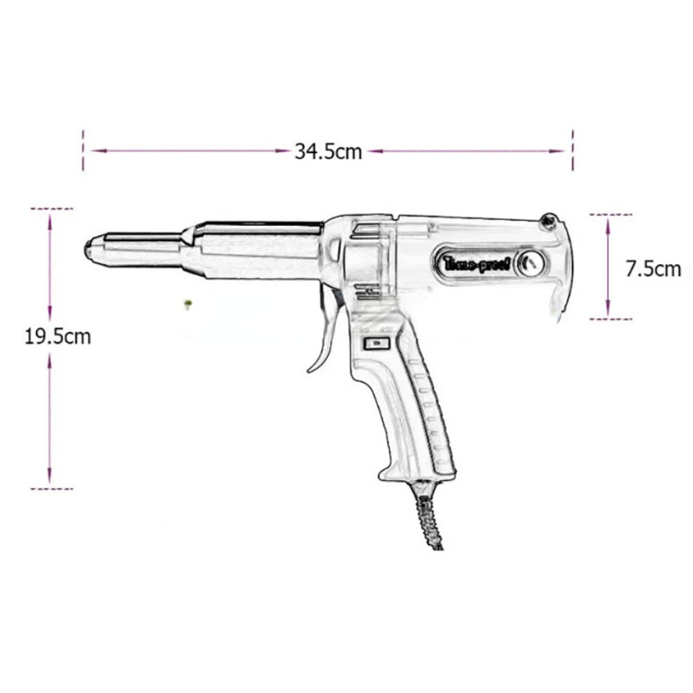 Electric Rivet Gun Riveting Tool Electrical Blind Riveter Power Tool TAC700