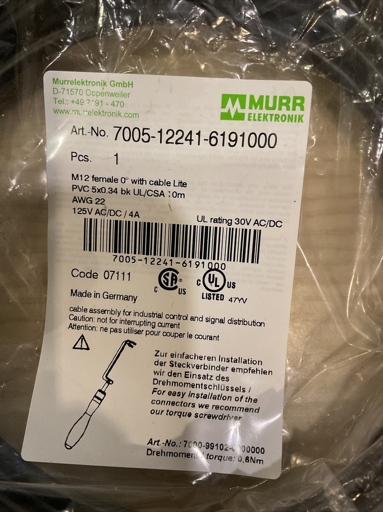Murr 7005-12241-6191000 Kabel