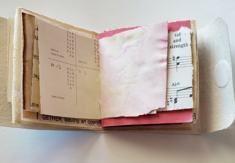 Mini Junk Journal Holo Iridescent Wallet Fold Notebook Scrapbook Art Diary