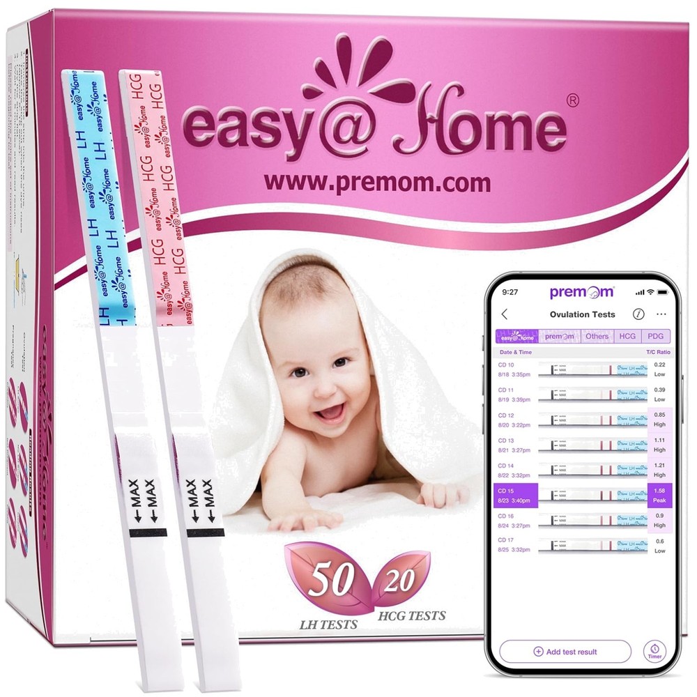 50 Ovulation  Strips & 20 Pregnancy Tests for Quick Conception Tracking
