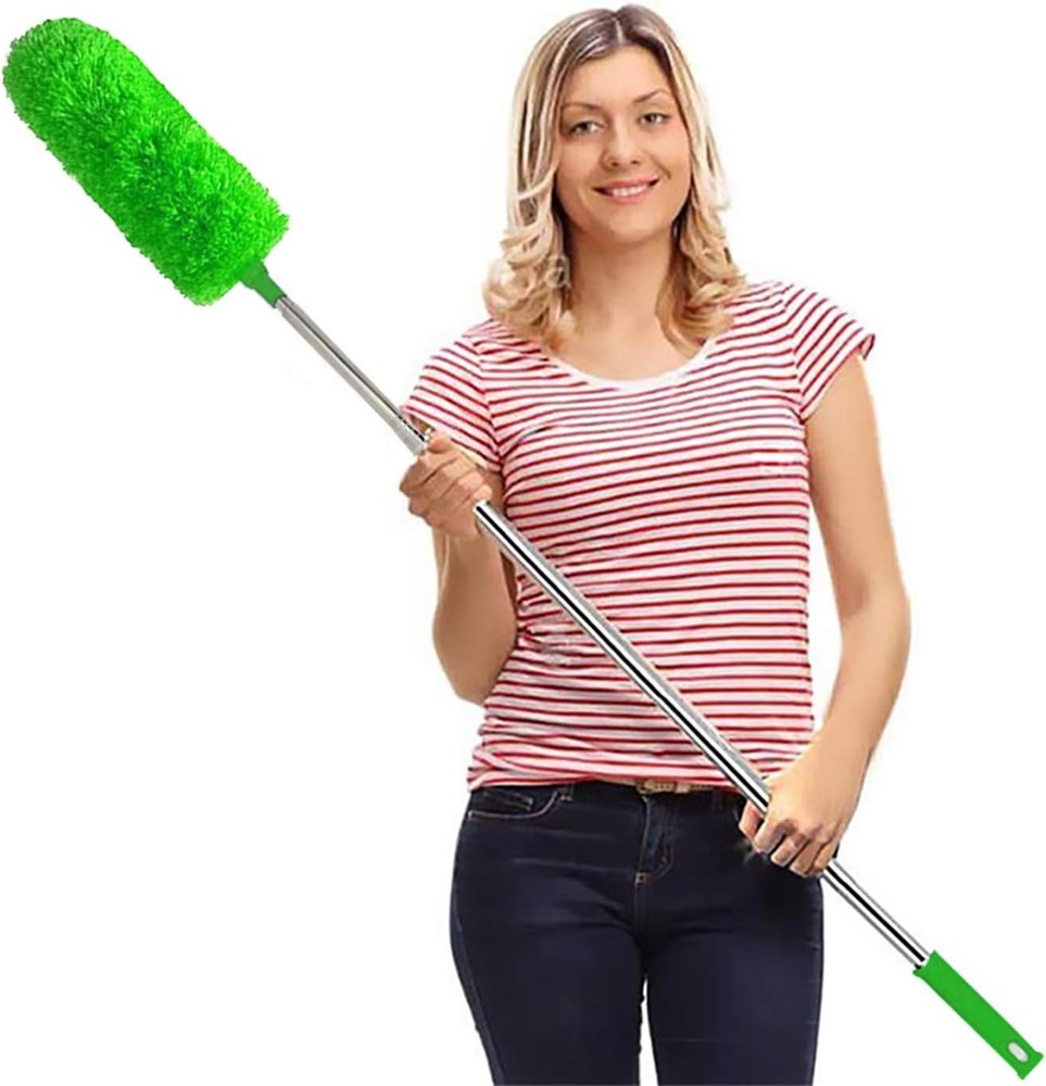 Microfiber Feather Duster Extendable Cobweb Duster W/ 100 inches Extra Long Pole