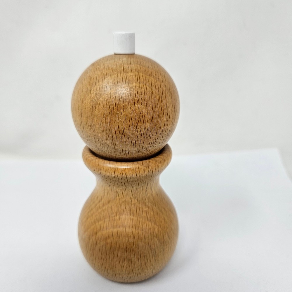 Mini Chefs Face with Bow Tie Wood Pepper Mill Grinder Made In Denmark
