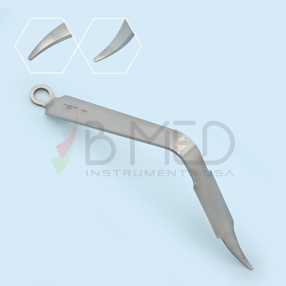 Bent Hohmann Retractor Short Narrow Tip 19mm Modified