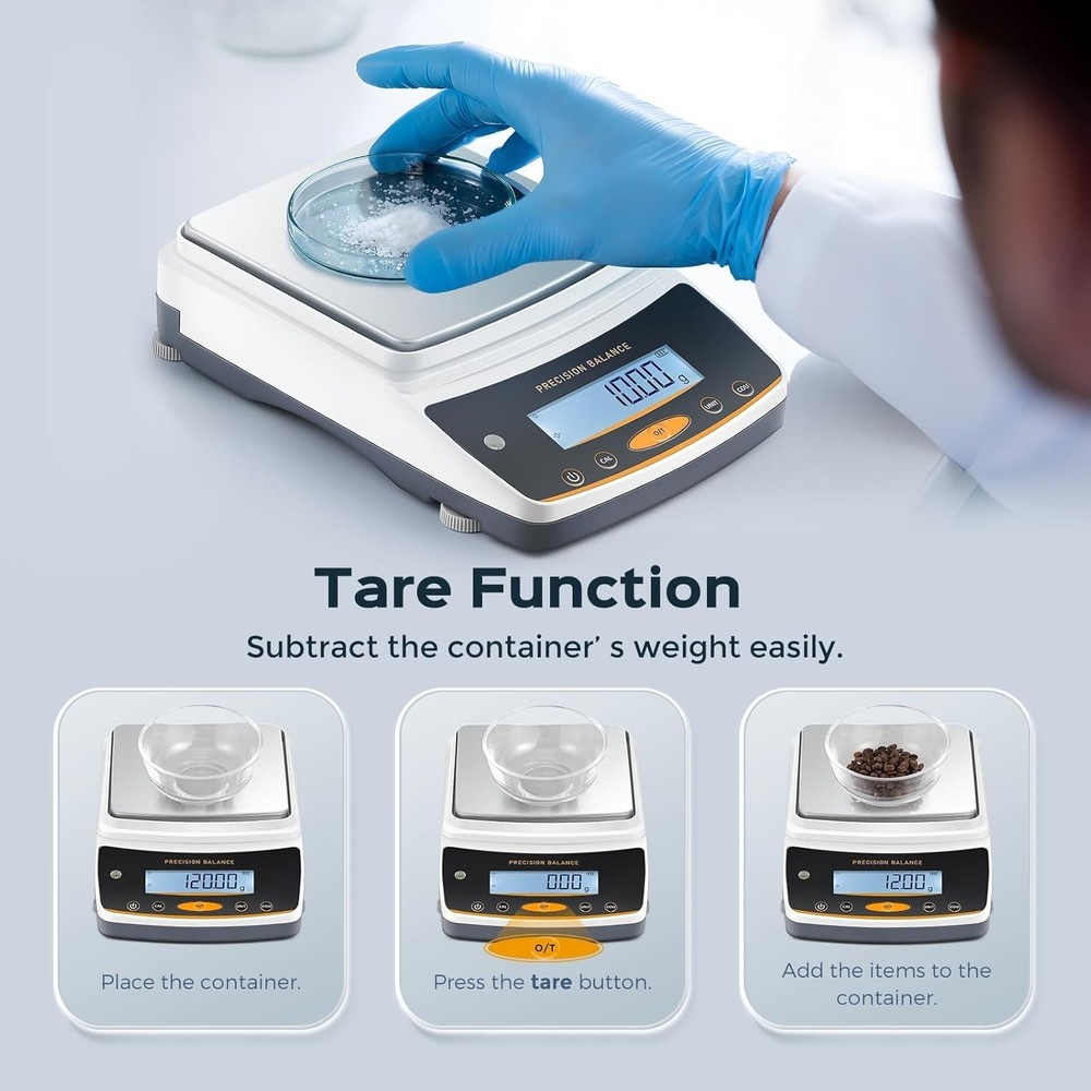 Rechargeable Laboratory Scale 5000g Capacity with RS232 for Data Connectivity