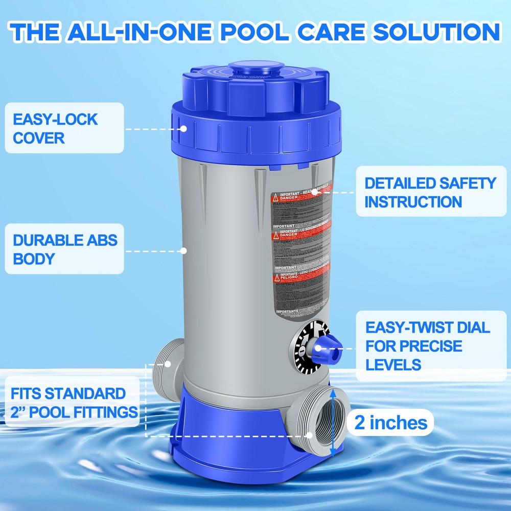 Off-Line Automatic Pool Chlorinator with Adjustable Output, Automatic Chlorin...