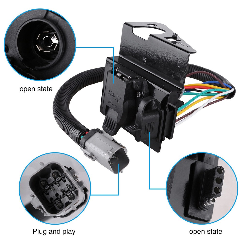 2C3Z13A576DA Trailer Tow Wiring Harness 4 & 7 Pin For Ford Super Duty F-Series