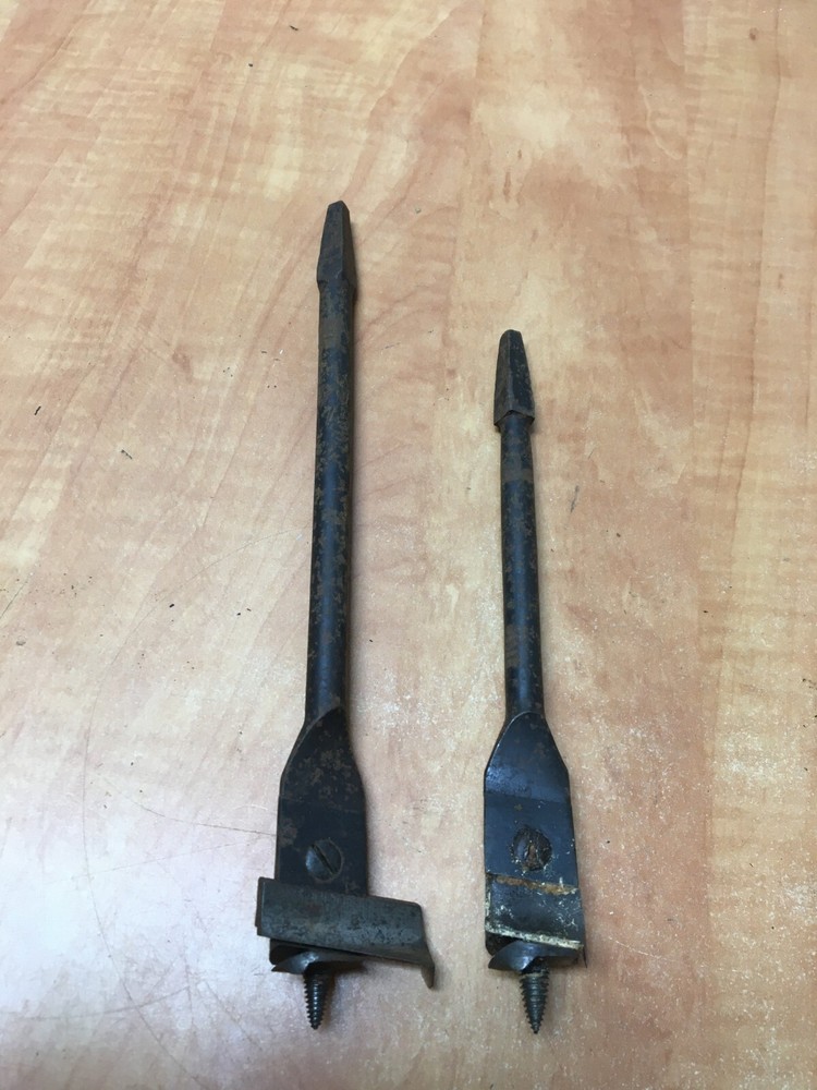 Lot of 2 Expansive Auger Bits Adjustable Spade Drills