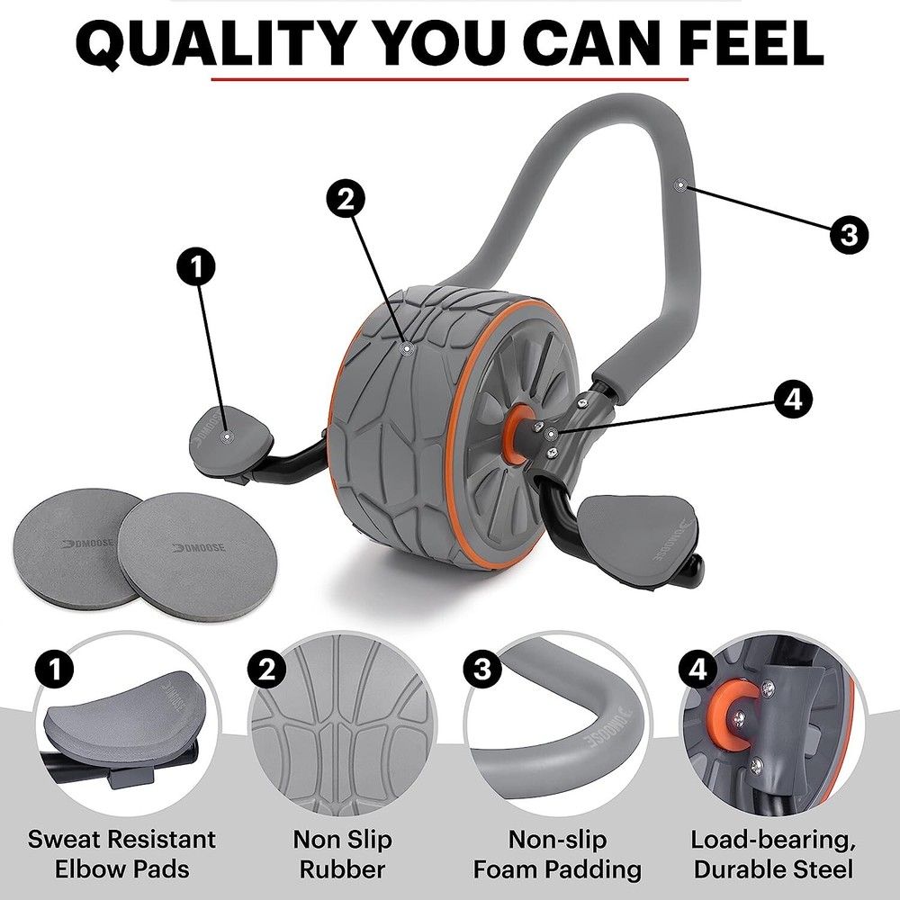 Ab Roller Wheel, Ab Workout Equipment for Abdominal & Core Strength Training,...