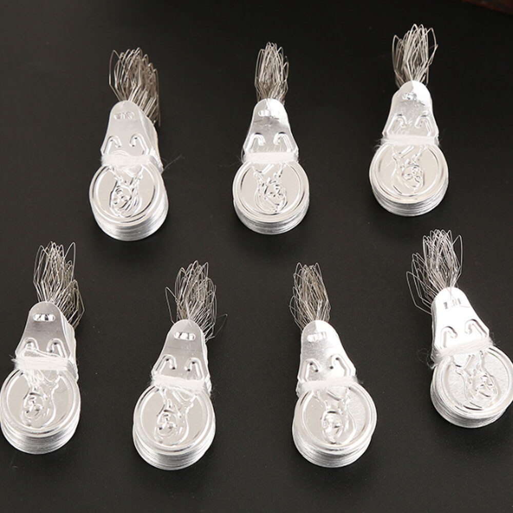 100x Metal Wire Needle Threader Hand Sewing Stitch Insertion Tool 1.7" HOT
