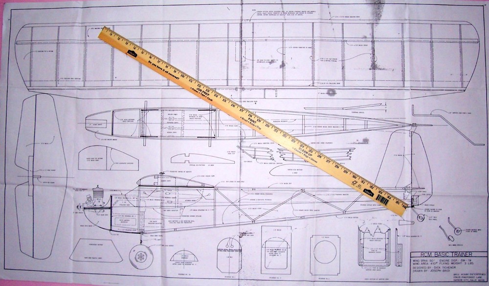 RCM BASIC TRAINER PLAN +BUILDING INSTRUCTIONS +BONUS to Build 50" RC Model Plane