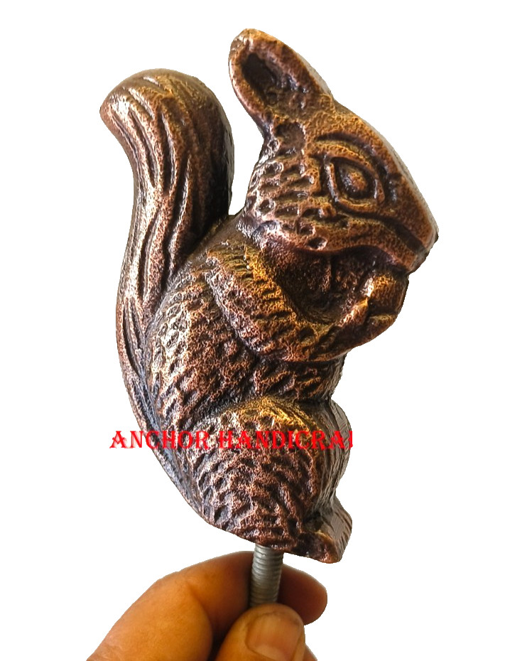 Antique brown Squirrel Handle /Handmade vintage Brown Squirrel cane handle