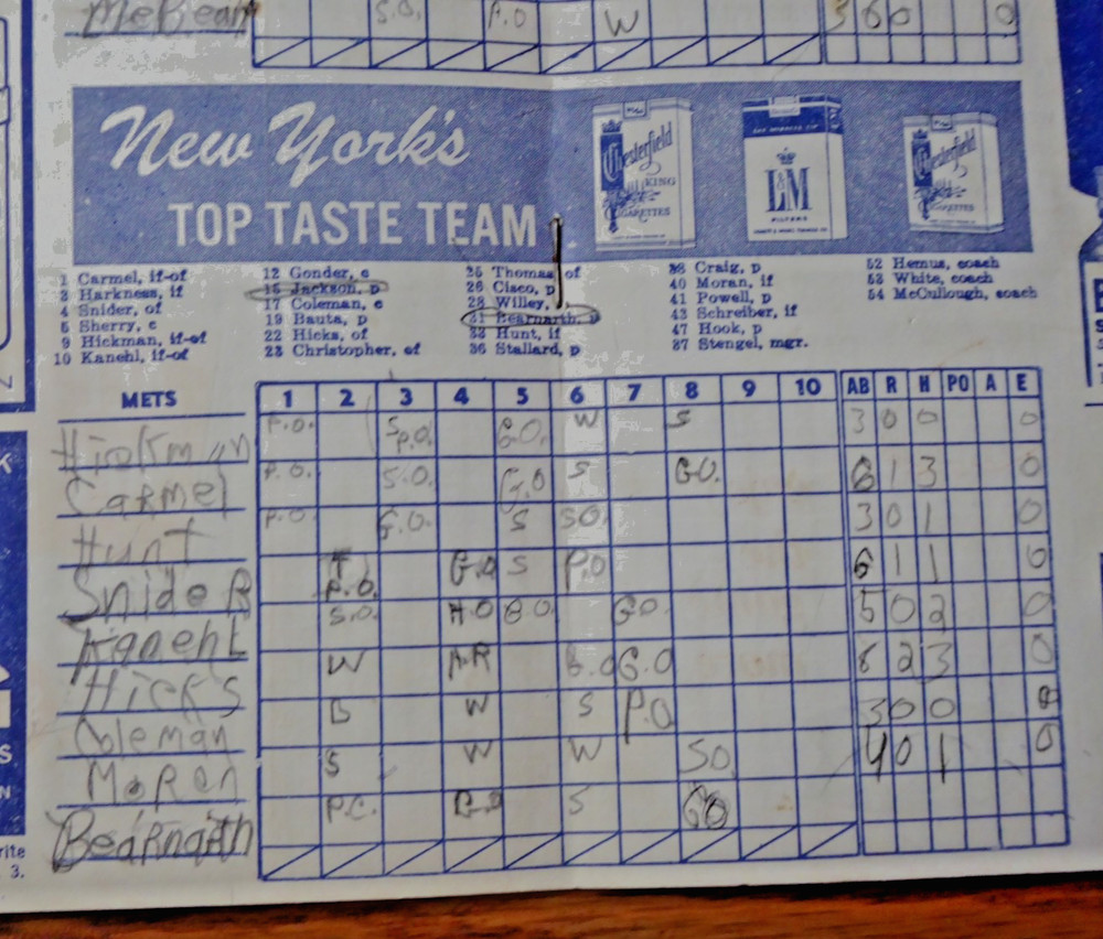 1963 N.Y. Mets vs Pitt. Pirates MLB Program Scorecard Roberto Clemente D.Snider