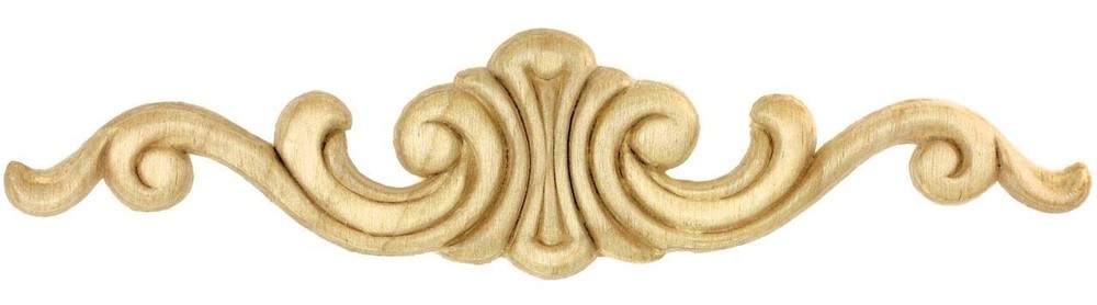8-1/4" x 2" Birch Wavy Decorative Crown Applique