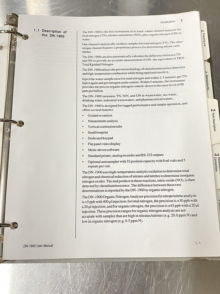 Tekmar-Dohrmann DN-1900 - Users Guide / Instruction Book / Manual