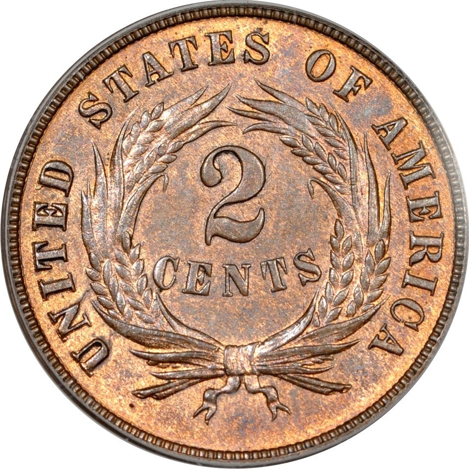 1871 2C DDO FS-103 PCGS MS64RB OGH