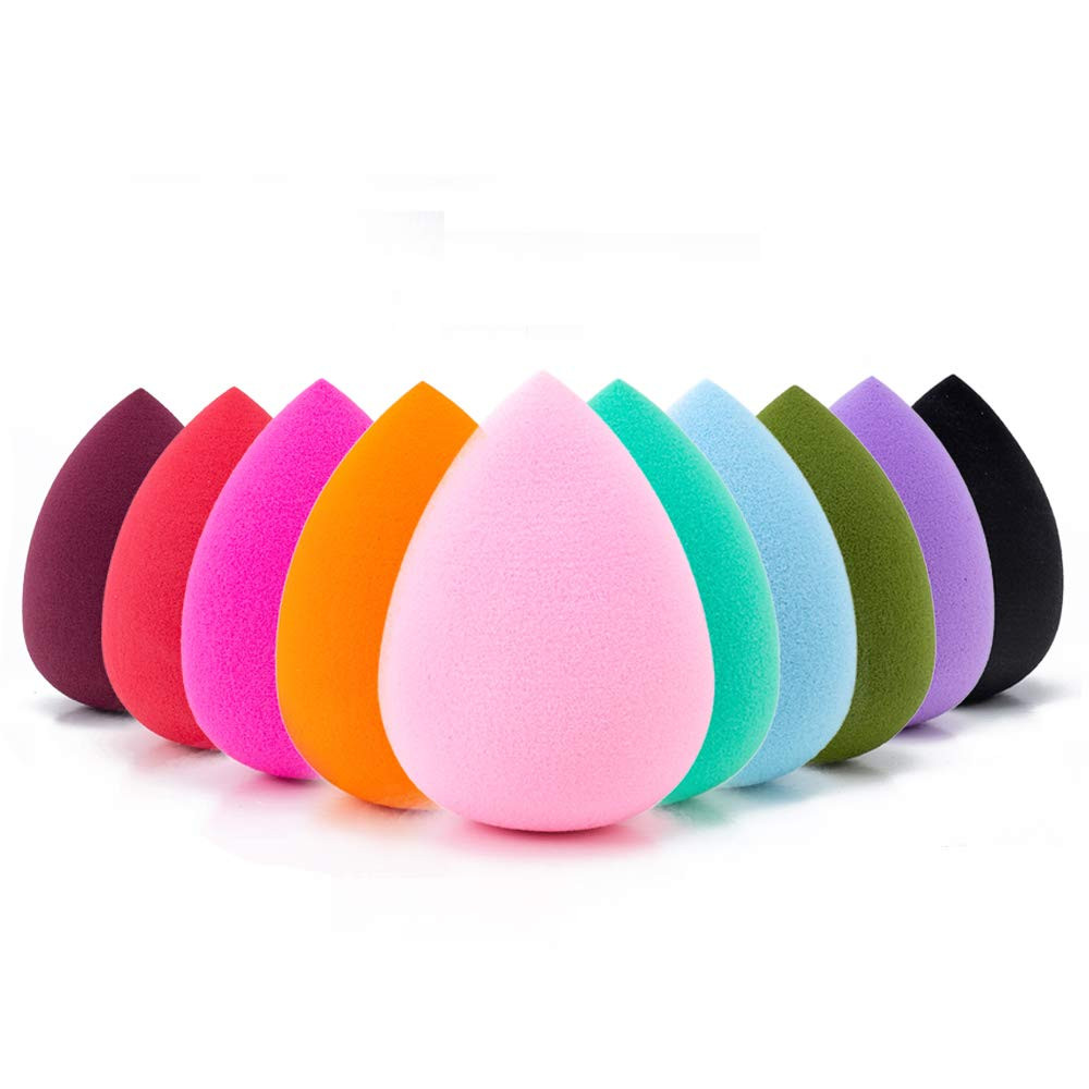 10 Pcs Perfect Makeup Sponge Set Blender Flawless for Liquid, Multi-Colored Beau