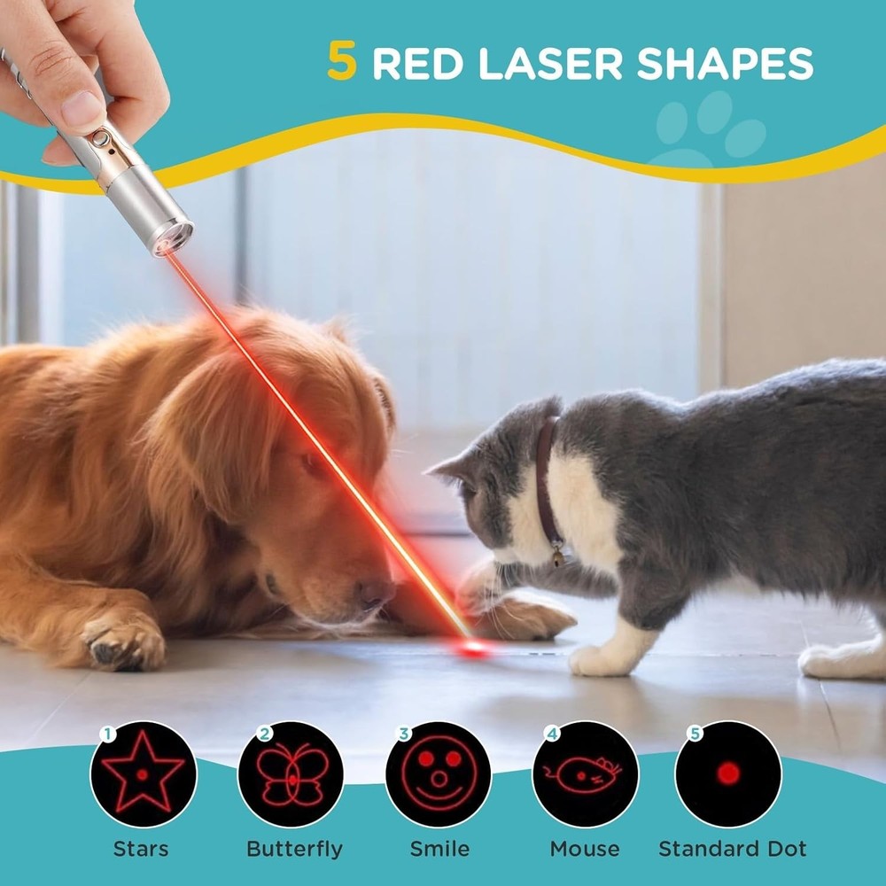 Multi-Functional USB Cat Toy - 3 Light Colors for Exciting Pet Play and Training