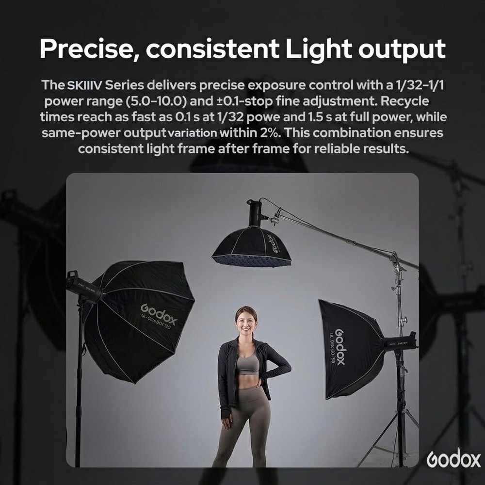 Godox SK400III-V(New Upgrade) Studio Flash Strobe 400Ws Flash with Control Panel