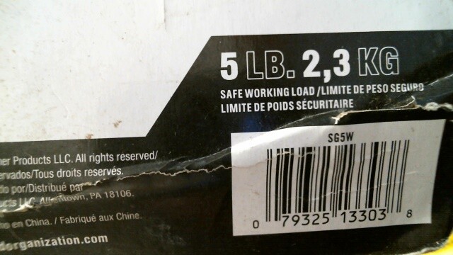 Crawford White Sliding Spring Grip Organizer (SG5W) FS