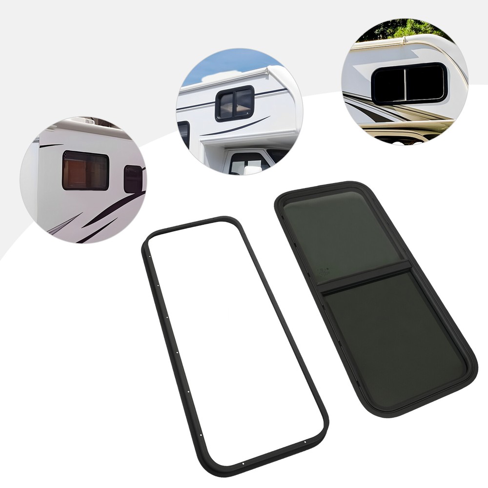 Window Teardrop Horizontal Sliding Replacement Glass Window 42 X 22 Inch RV