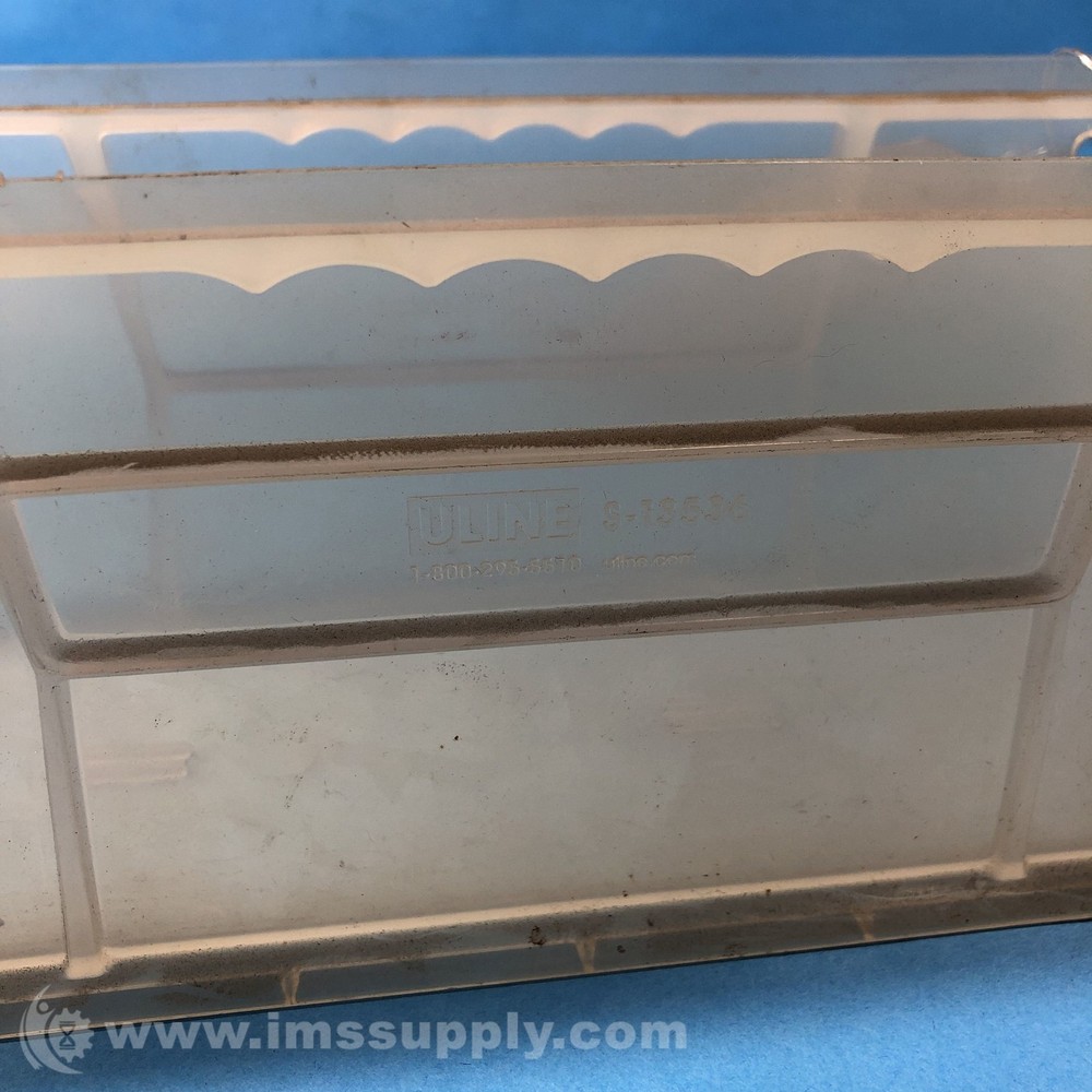 Uline S-13536 Color Clear Plastic Stackable Bin USIP