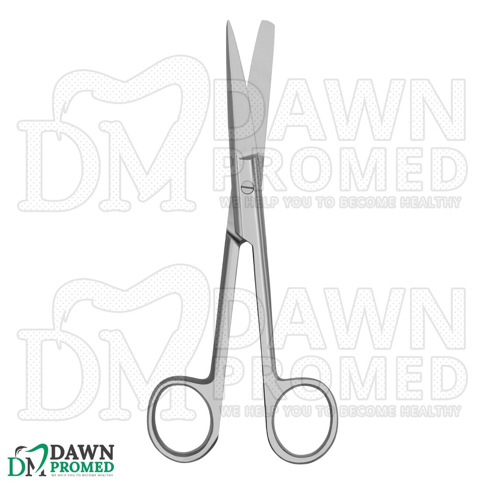 3 Pcs Operating Scissors 4.5" Straight Sharp Blunt Round Pattern Surgical Set