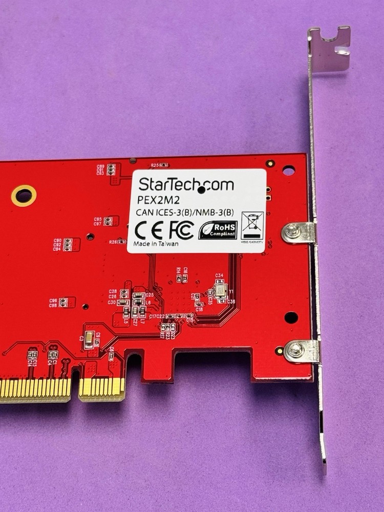 NEW StarTech 2x M.2 SSD Controller Card - NGFF PCIe PEX2M2