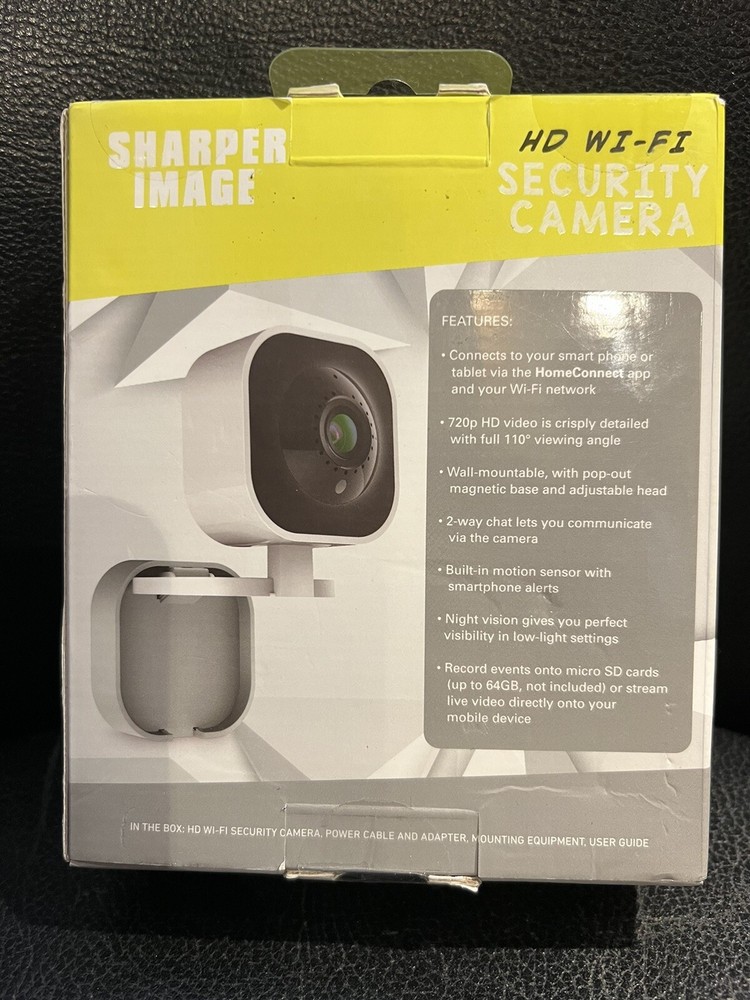 Sharper Image High Def Security Camera Wi-Fi, Chat, Motion Detection & Night Vis