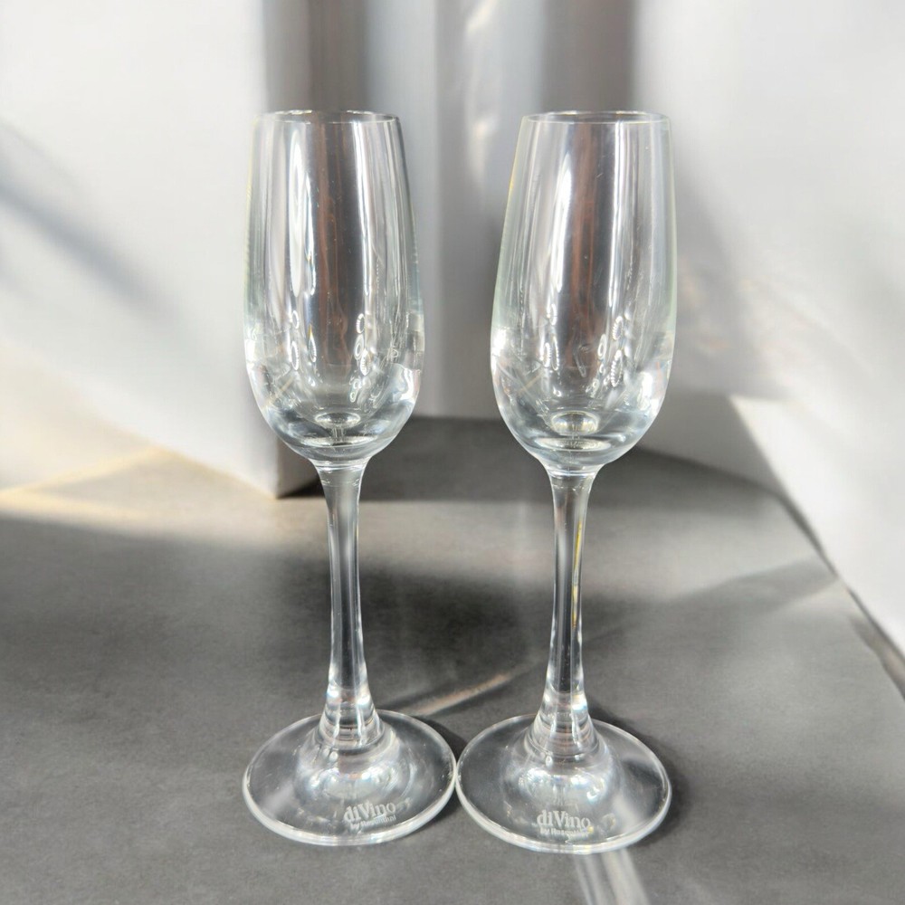 DeVino by Rosenthal Clear Crystal Glasses Hand Blown Small Cups Barware Set 2