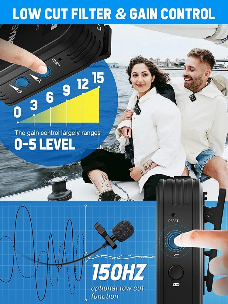 SYNCO G2(A2) Wireless Lavalier Microphone System For Camera Tablet Phone Vlog