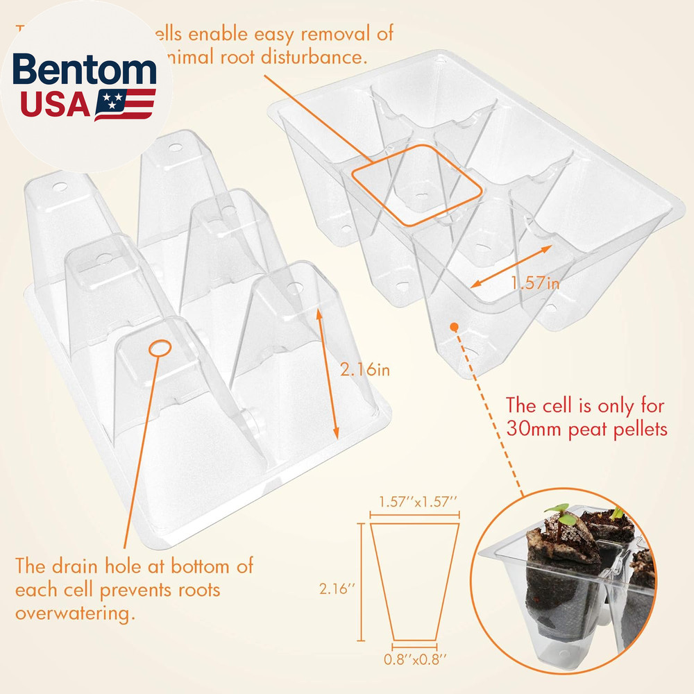3 Pack Seed Starter Tray Germination Kit, Seed Starter Kit with Adjustable Humid