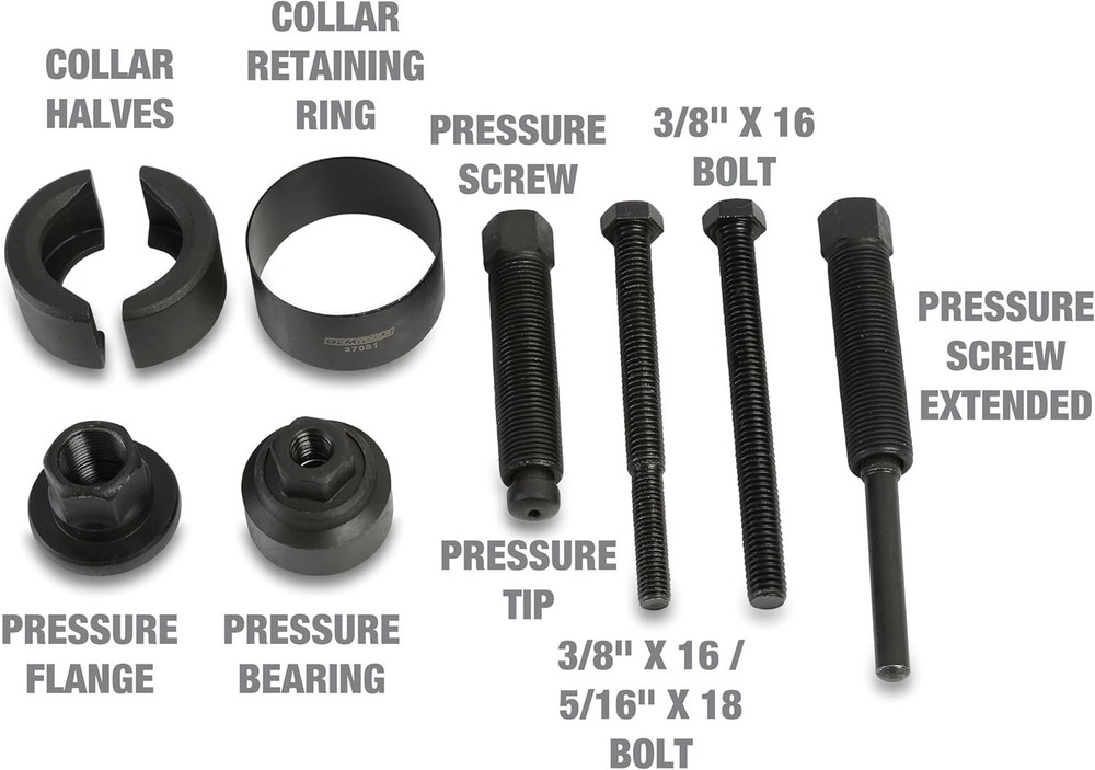 Versatile Power Steering Pump Pulley Tool Set - Fits Multiple Domestic Vehicles