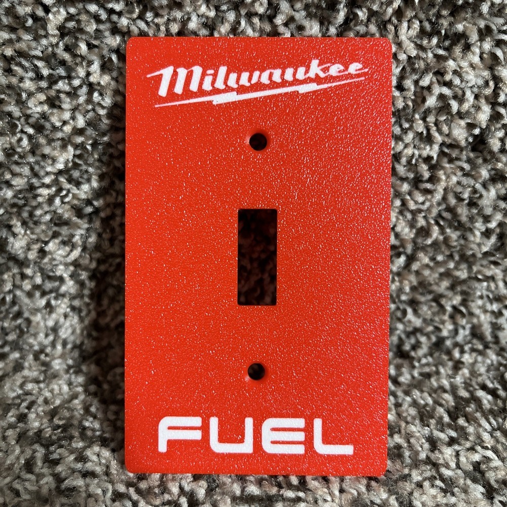Milwaukee Fuel Light Switch Face Plate Man Cave Garage Shop NEW!