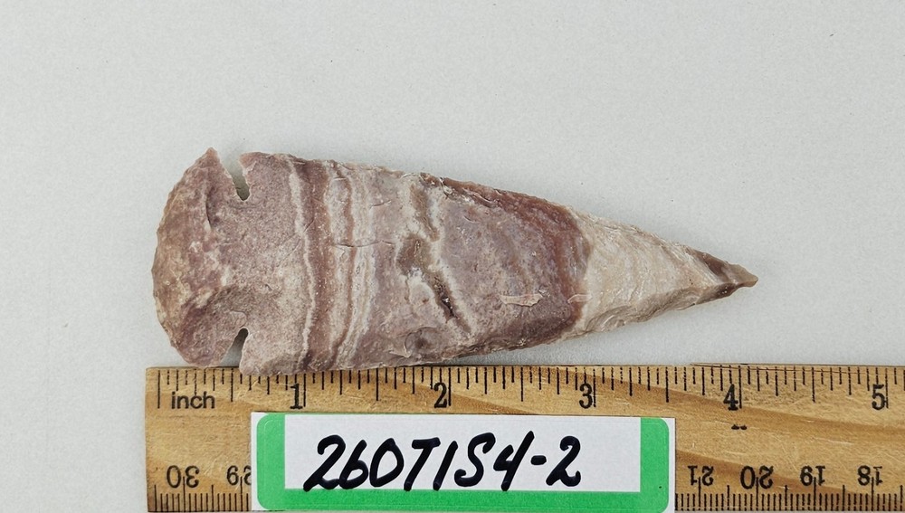 4" Spearhead - Lance Head - Drill Point - Hand Knapped Agate