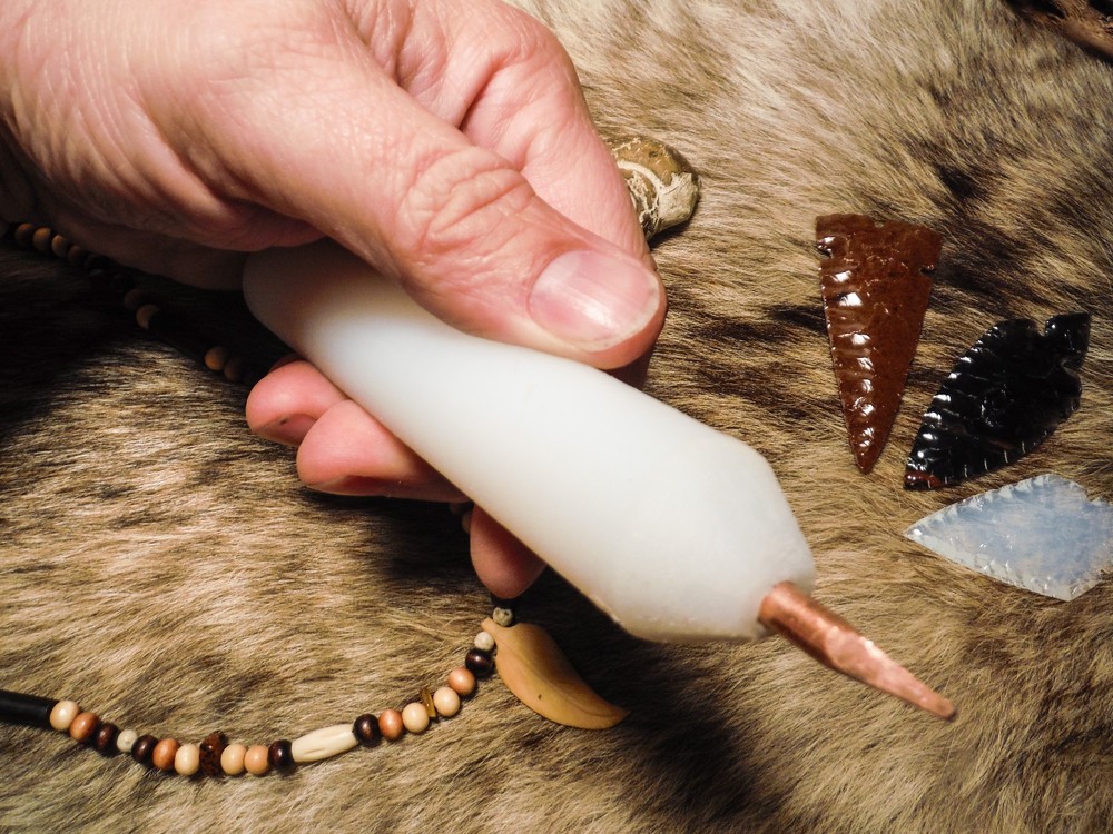 PRO BEGINNERS KIT FLINT KNAPPING Obsidian Primitive Skinning Knife Preform Tools