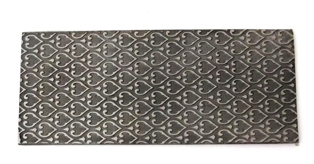 Pattern Texture Plate for Press or Rolling Mill 6 x 2.5 Inch, #38