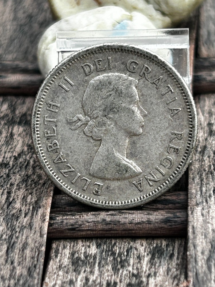 1958 canada 25 cents ref E 24