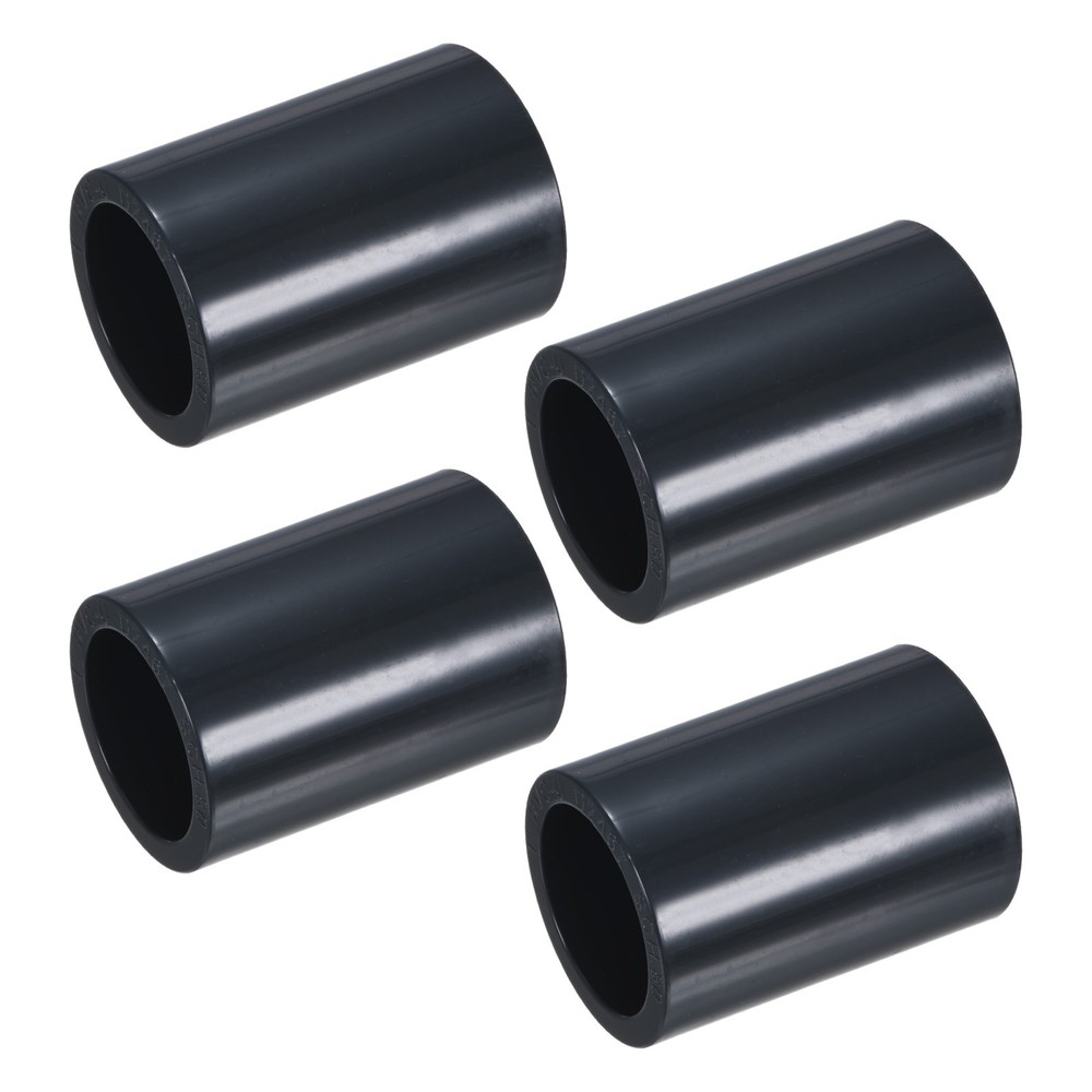 4-Pack UPVC Pipe Coupling Adapter, 1" Straight Coupling Adapter Connector, Grey