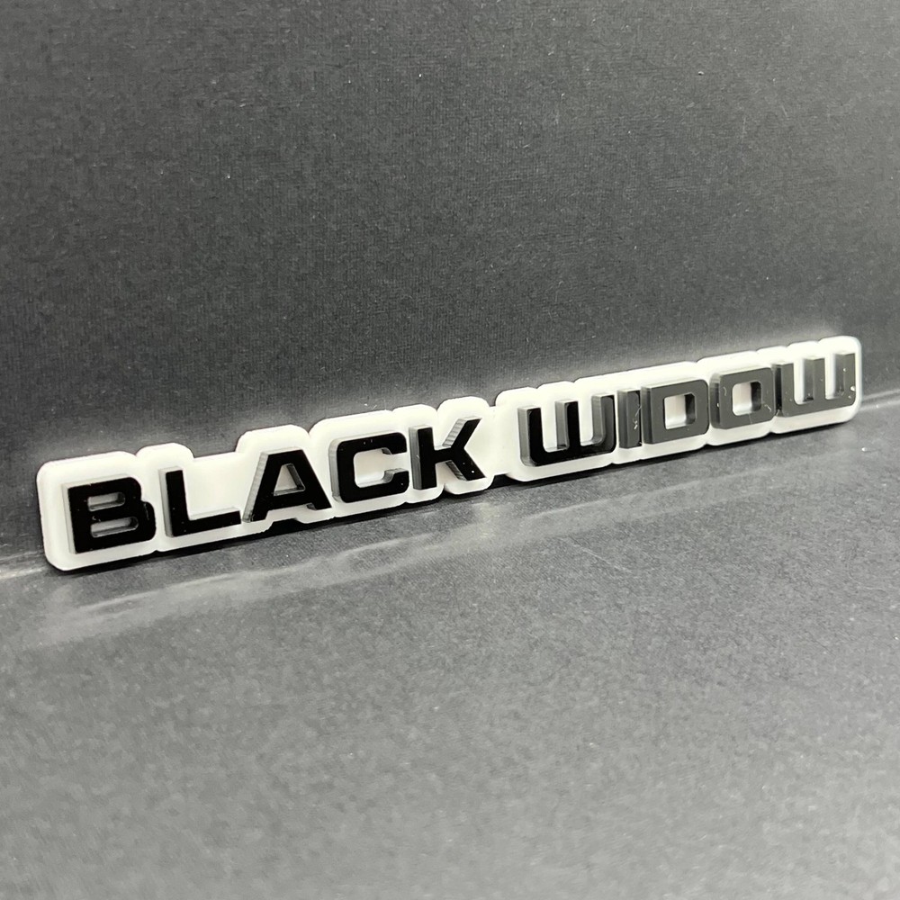 1PC Black Widow Emblem – Durable 3D Acrylic Multicolor Car & SUV Badge