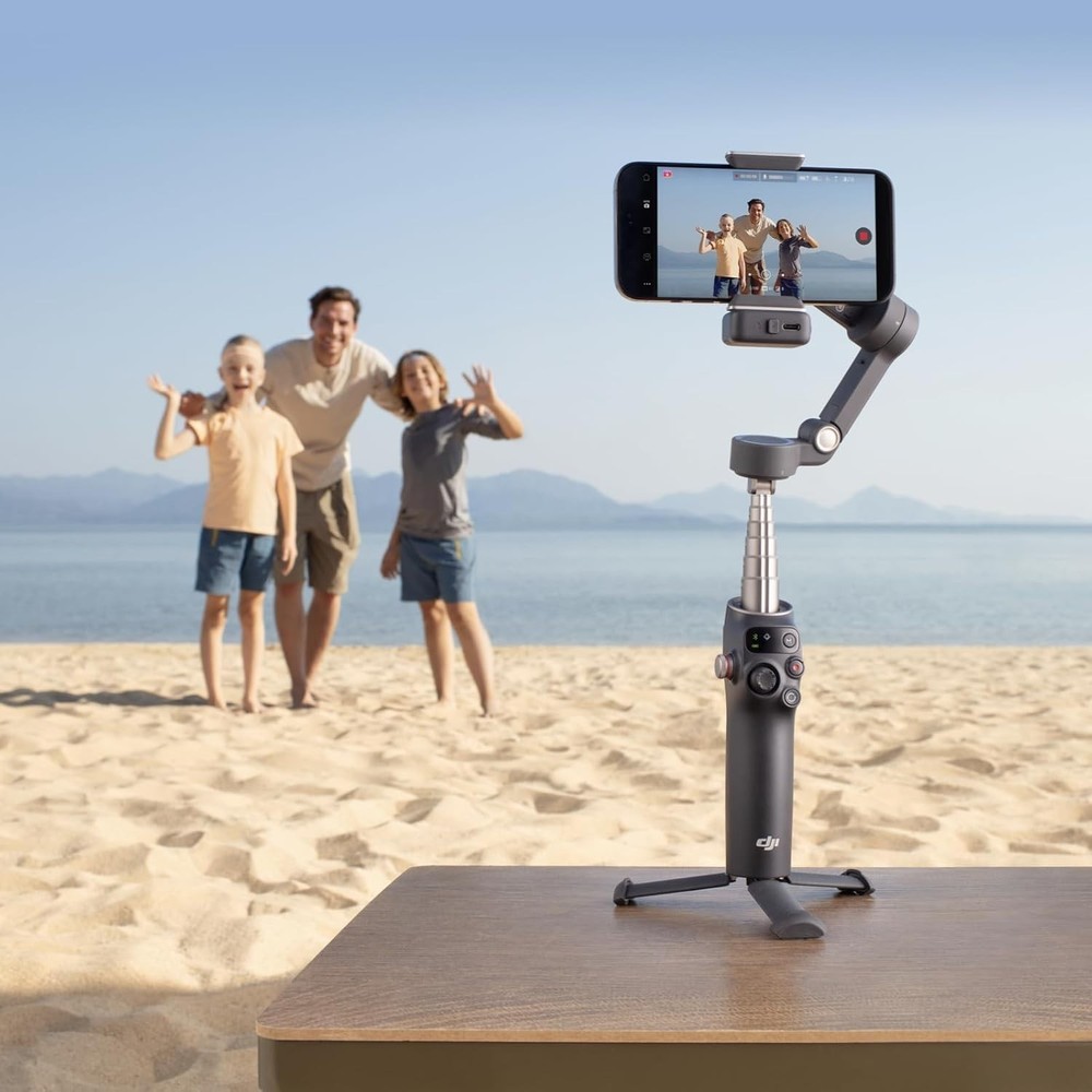 DJI Osmo Mobile 7P Gimbal Stabilizer for iPhone, Android, Native Tracking, Light